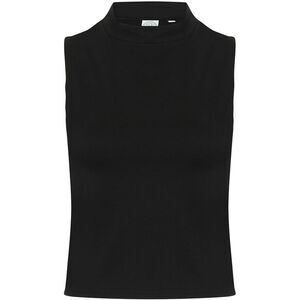 SF Womens/Ladies High-Neck Tank Top / Black